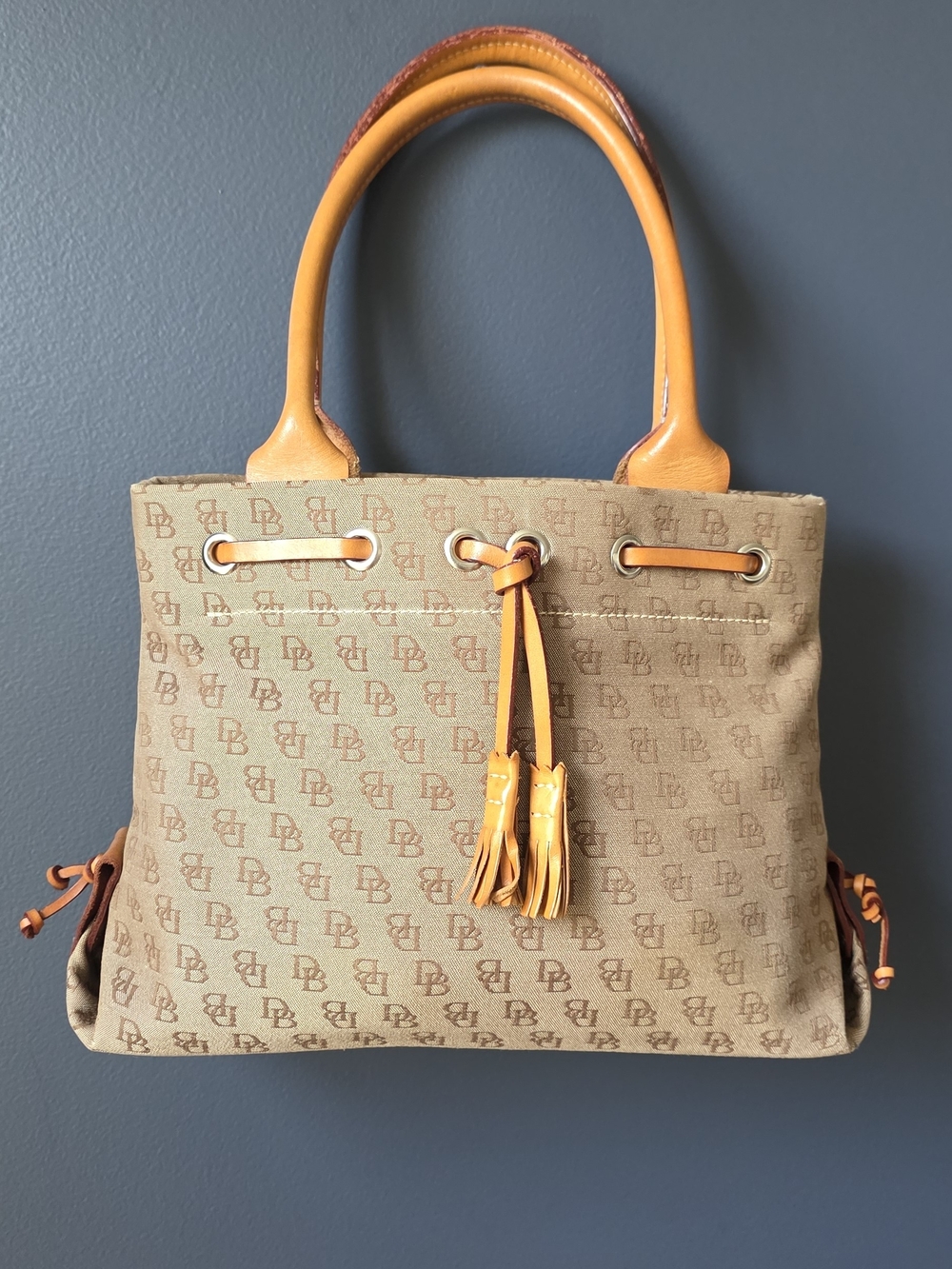 Vintage Dooney & Bourke Brown DB Logo Purse